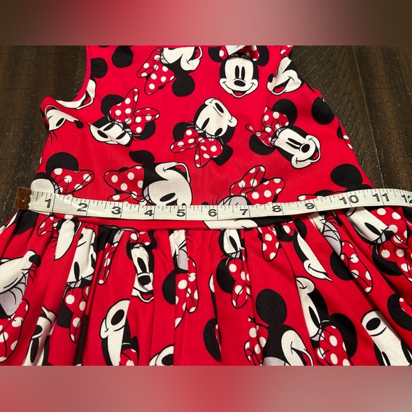 Disney Minnie Mouse Dress Red/Black/White  Size 3 - Picture 5 of 7